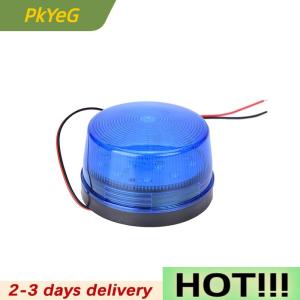 PkYeG Orange Blue Red 12V LED Security Alarm Strobe Signal Warning Flashing Light Lamp