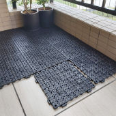 Interlocking PVC Anti-Slip Floor Mat/Thickened Waterproof Pad for Pool Kitchen Bathroom Toilet Rainbow Culture