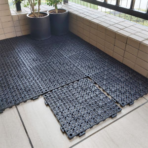 Interlocking PVC Anti-Slip Floor Mat/Thickened Waterproof Pad for Pool Kitchen Bathroom Toilet Rainbow Culture