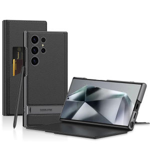 For Samsung Galaxy S25 Ultra Case GKK PU Plain Leather Wallet Book Flip Stand Cover With Card Slot for Galaxy S25 Ultra S24 Ultra S23 Ultra