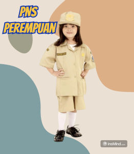Baju PNS Anak Perempuan – Kostum Profesi Usia 3–8 Tahun