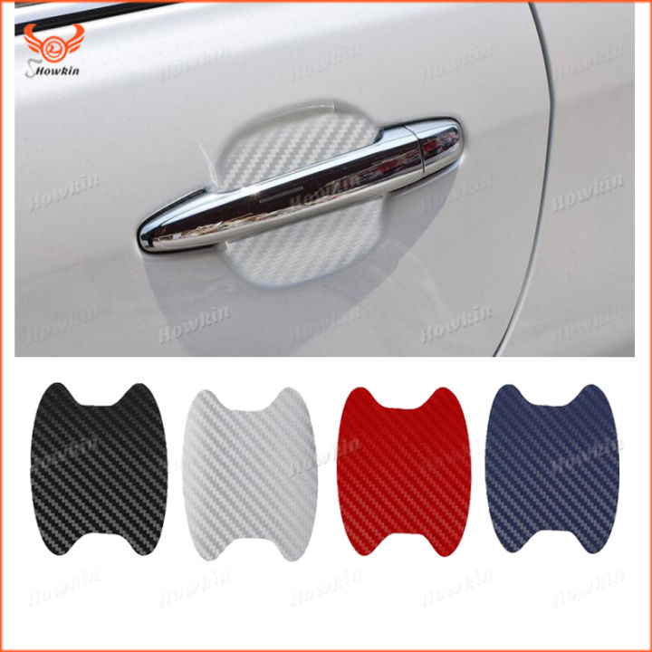 Universal Carbon Fiber Auto Car Door Handle Stickers Car Handle ...