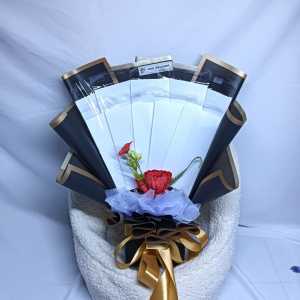 (READY BOUQUET) BUKET BONEKA WISUDA DAN SLOT UANG K 5 10 20 LEMBAR/BUKET KELULUSAN/BUKET WISUDA UANG