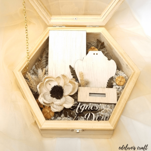 (Ready Stok) Kotak Cincin Pernikahan Fullset Gaya Rustic Bonus Custom Nama XL