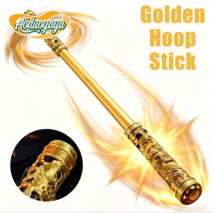 AODUOYAYA Golden Hoop Stick Ruyi Jin Gu Bang Retractable Laser Sword Staff Luminous Toy Gift Tongkat Kuning