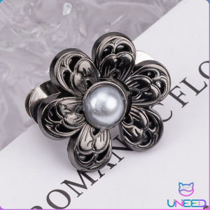 Need. Fashion Flower Jeans Waist Buckle Adjustable Waist Buckle No Sew Removable Decorative Pins 1Set