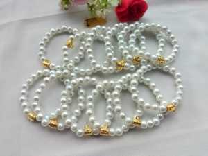 Hjabnur 1 - 12 PCS Gelang Mutiara Sintetis 8 MM - Gelang Cantik Handmade