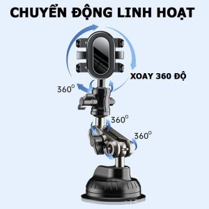 Giá Đỡ Điện Thoại Trên Xe Ô Tô Kẹp Điện Thoại Cốc Hút Kính Di Động Xe Hơi Treo Để Giá Đỡ
