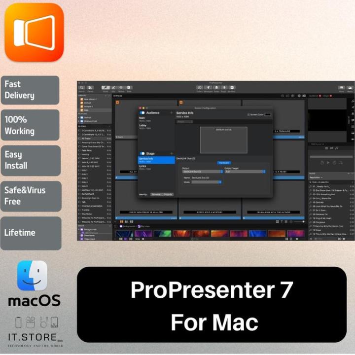 【MAC】ProPresenter 7 Lifetime for Intel and M1 Chip Apple Silicone MacOs/Macbook/Mac Software Full Version