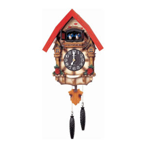 100% Original RHYTHM Wooden Cuckoo Clock Bird Wall Clock Jam Dinding Kayu Burung 4MJ415-R06