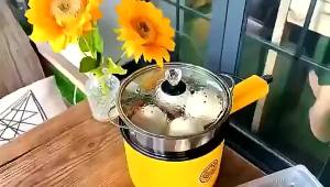 【 หม้อไฟฟ้าขนาดเล็ก 】 เป็ดสีเหลืองขนาดเล็กหม้อต้มไฟฟ้าขนาดเล็กหม้อไฟไฟฟ้าขนาดเล็กหม้อนักเรียนมัลติฟังก์ชั่นหม้อนึ่งไฟฟ้าสแตนเลสในครัวเรือนชุดของขวัญ