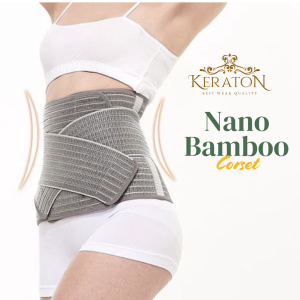 Korset Nano Bamboo Pengecil dan Pelangsing Perut Buncit Ampuh Korset Ibu Melahirkan Sesar Normal Anti Bakteri Corset Postpartum Bamboo By Keraton Premium