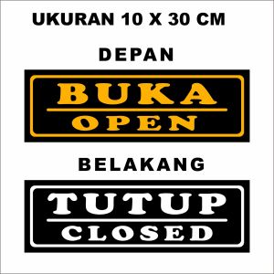 Akrilik Papan Buka Tutup Sign Open Closed