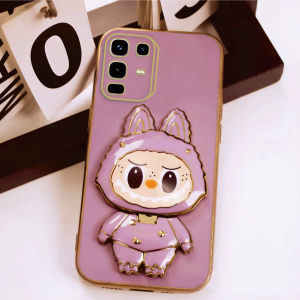 Case Infinix Note 50 50 Pro Labubu Mirror Stand Premium Silicon Plating