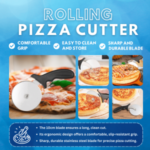 ROLLING PIZZA CUTTER (High-Quality Pizza Cutter for Clean Cuts)