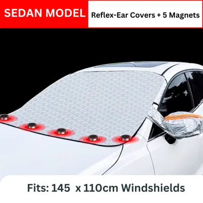 ✅2026 NEW✅JOMO Universal Car Windshield Sunshade Cover Magnetic Waterproof UV Protection Heat Shield SUV Sedan