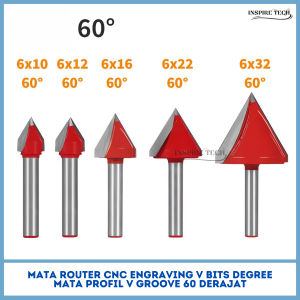 Mata Router CNC Engraving V Bits degree Mata Profil V Groove 60 derajat