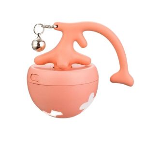 WMU7071 Automatic Electric Cat Teasing Toy Ball Bite Resist Motion Activate Fish Bone Spinning Ball Funny Mouse Catching Interactive Cat Toy for Cats Training