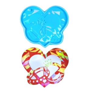 Eye Catching Heart Shaped Accessory Molds Silicone Pendant Molds Resin Mold Epoxy Resin Molds for DIY Crafts
