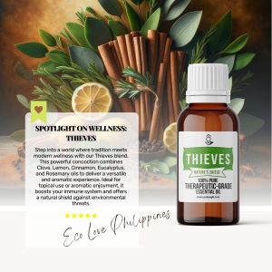 Thieves Essential Oil Blend: Natural Immunity Booster Home Purifier & Aromatic Wellness Solution - Eco Love Philippines