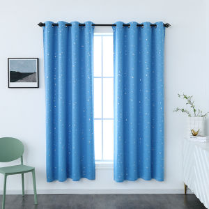 1pc stars style Blackout Curtain for window Bedroom and Living Room with 8 Grommets 140x160cm 140x220cm