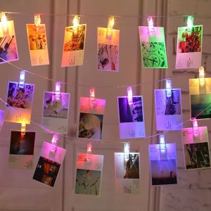 INS Christmas LED Photo Clip Light String Room Decoration Photo Battery/USB Powered Indoor Fairy String Lights for Pictures Bedroom Wall Patio Halloween Christmas Party Wedding D cor