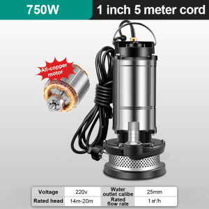 CHUANGCHAO Household High Lift Water Booster Pump Jet Pump，220v Clear water pump 750W/1100W deep well pump submersible pumpall copper moto，Agricultural Pump Irrigation Self-Priming Cutting Water Pump