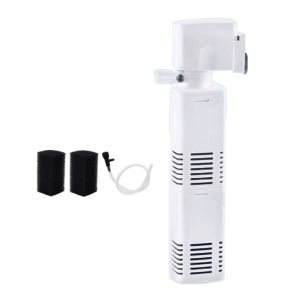 OUTOPEN Suction Cup Aquarium Internal Filter Silent Wall Mount Submersible Pump Fish Stool Filter Collector with Sponge and Air Tube Water Circulation Pump For Home Fish Tank