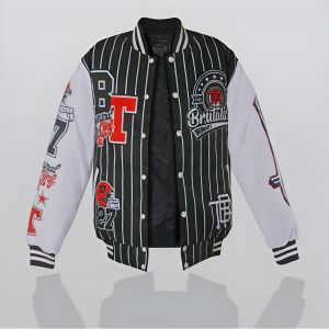 Jaket Varsity Pria Baseball Keren Vintage Distro Printing Premium Motif Garis Jaket Pria Terbaru 011