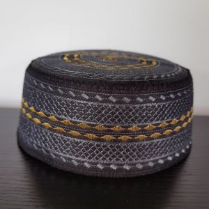 Round Islam Flat Cap Ethnic Style Breathable Worshipping Hat Turban Hats Comfortable Embroider Bonnet Beanie Men