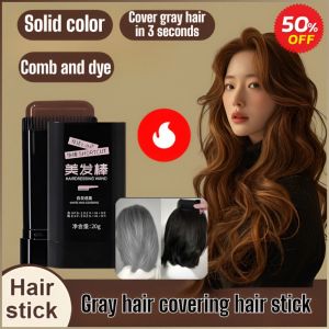 Soft Hair Dye Stick Gray Hair Cover Up Quick Hair Dye Stick Comb And Die Hair Hair Concealer Waterproof