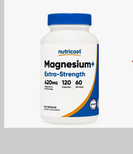 Nutricost Magnesium+ Extra Strength 420mg - Cải Thiện Giấc Ngủ Giảm Stress Phục Hồi Cơ Bắp - - Giảm căng thẳng stress: Magie hỗ trợ điều hòa hoạt động của hệ thần kinh giảm căng thẳng mệt mỏi lo âu.
