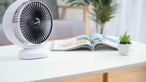 SUPER 2022 Table Top Rechargeable Desktop Fan Air Cooling KIPAS MEJA 3 Speed Strong Wind Touch Fashion