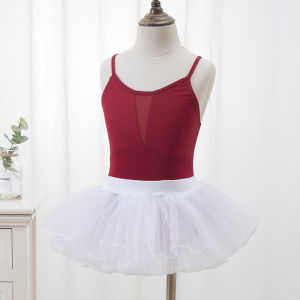 LOLANTA 2Pcs Ballet Leotard+Tutu Skirts for Girls Sleeveless Dress Kids Swan Ballerina Dance Gymnastics Performance Costumes Skirt Can Remove