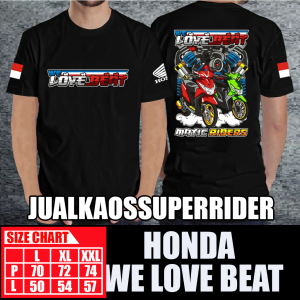 BAJU KAOS DISTRO HONDA WE LOVE BEAT