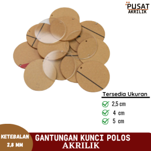 Ganci Akrilik Polos Ganci Akrilik Bening Polos Bulat Gantungan Kunci Untuk Kerjinan Polosan Murah Dengan Ring Nikel Bulat