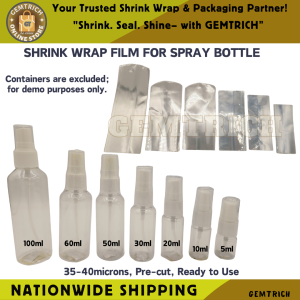 200pcs Shrink Wrap Plastic Packaging /Shrinkable Plastic Sealer for Spray Bottle Container 100ml-5ml