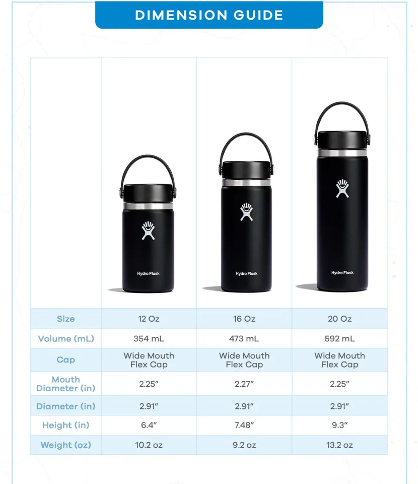 Hydro Flask (20 OZ) Wide Mouth 2.0 Insulated Stainless Steel Drinking Water  Bottle (White) | Lazada PH