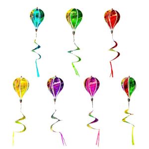 INSTALLSTORE64RE9 Rainbow Colors  Air Balloon Spinners Giant Size Plastic Material Rotating Sequins Windmill Style Color-changing Film Pinwheels Outdoor Festivals