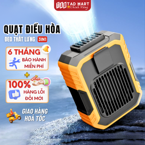 Quạt Điều Hòa Mini Tirek F49 Đeo Thắt Lưng- Tích Hợp Sạc Dự Phòng 5.000mAh - Sử Dụng Lên Tới 10 Giờ - 3 Chức Năng Quạt Đèn Pin Sạc Dự Phòng