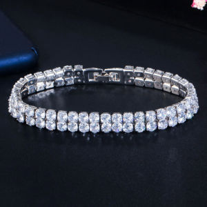 SEQUITO Fashoin Women Jewelry Yellow Gold Plated Full Pave Setting Round AAA CZ Cubic Zircon Banquet Party Tennis Bracelet Wrist Decoration B310