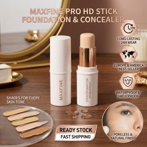 【24H Full Coverage】Metal Tubing Concealer Foundation Stick Concealer Stick Long Lasting  Matte Finish  Natural Look