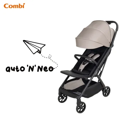 COMBI | รถเข็นเด็ก AUTO N NEO | พับเก็บอัตโนมัติ Flight Stroller สำหรับเด็กแรกเกิด | พับและตั้งได้อัตโนมัติ ขนาดพับเท่า