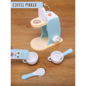 Mainan Anak Wooden Kitchen Set Juicer Mixer Coffee Bread Maker