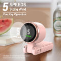 Orashare HF03 Pro High Speed Turbo Fan Portable Rechargeable Handheld Fan With Lanyard,  5 Speeds Adjustable Mini  Fan, 4000mAh Battery Digital Display Long Battery Life For Commuting To Work And Outdoor Sports. 