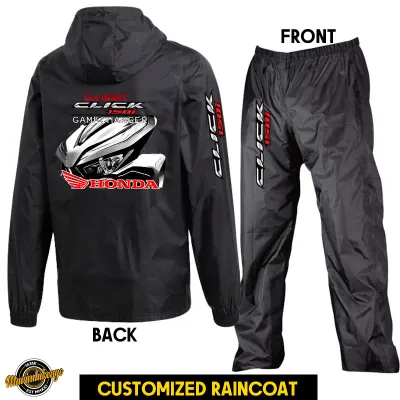 Honda Click 150i Customized Raincoat Motorcycle Rider Water Proof Water Resistant Unisex Cash on Delivery Nationwide