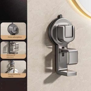 ที่ยึดตะขอเก็บของอ่างล้างหน้าติดผนังแบบตะขอถ้วยดูดอ่างล้างหน้าในห้องน้ำชั้นเก็บของตะขอพลาสติกประหยัดพื้นที่