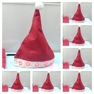 Topi Santa Clause LED BIntang 50 Pcs / Topi Natal / Topi Merry Christmas / Topi Santa Dewasa / Topi Santa Anak / Topi Lampu Santa / Topi Santa Lampu LED Bintang / Topi Natal Merry Christmas /Topi Natal Polos /Topi Natal Untuk Anak Anak / Topi Natal Dewasa