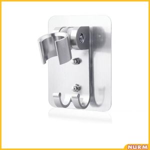 Nurm Shower Head Holder Adjustable Shower Rack Wall Mounted No Punching Bathroom Accessory