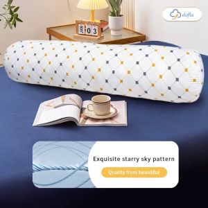 Comfortable Soft Fluffy Hugging Bolster Pillow (1000g) Adult Long Hugging Pillow Hotel Grade Bolster Pillow Long Bolster